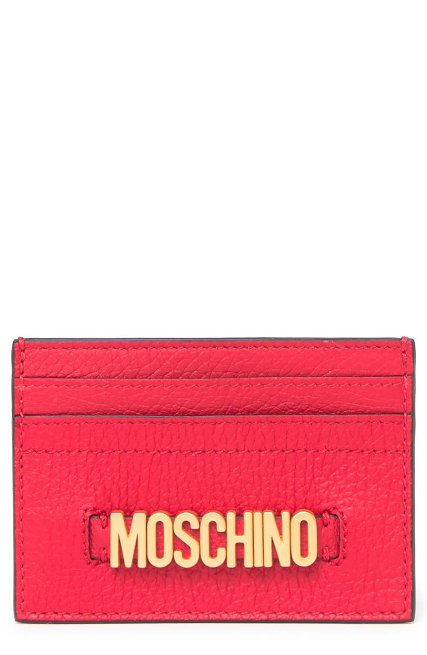 Футляр для карт с металлическим логотипом Moschino