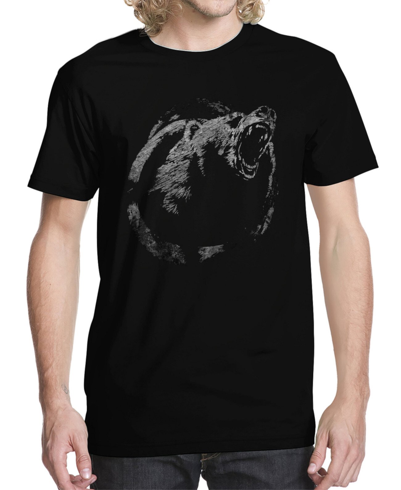 Мужская футболка с рисунком медведя Buzz Shirts