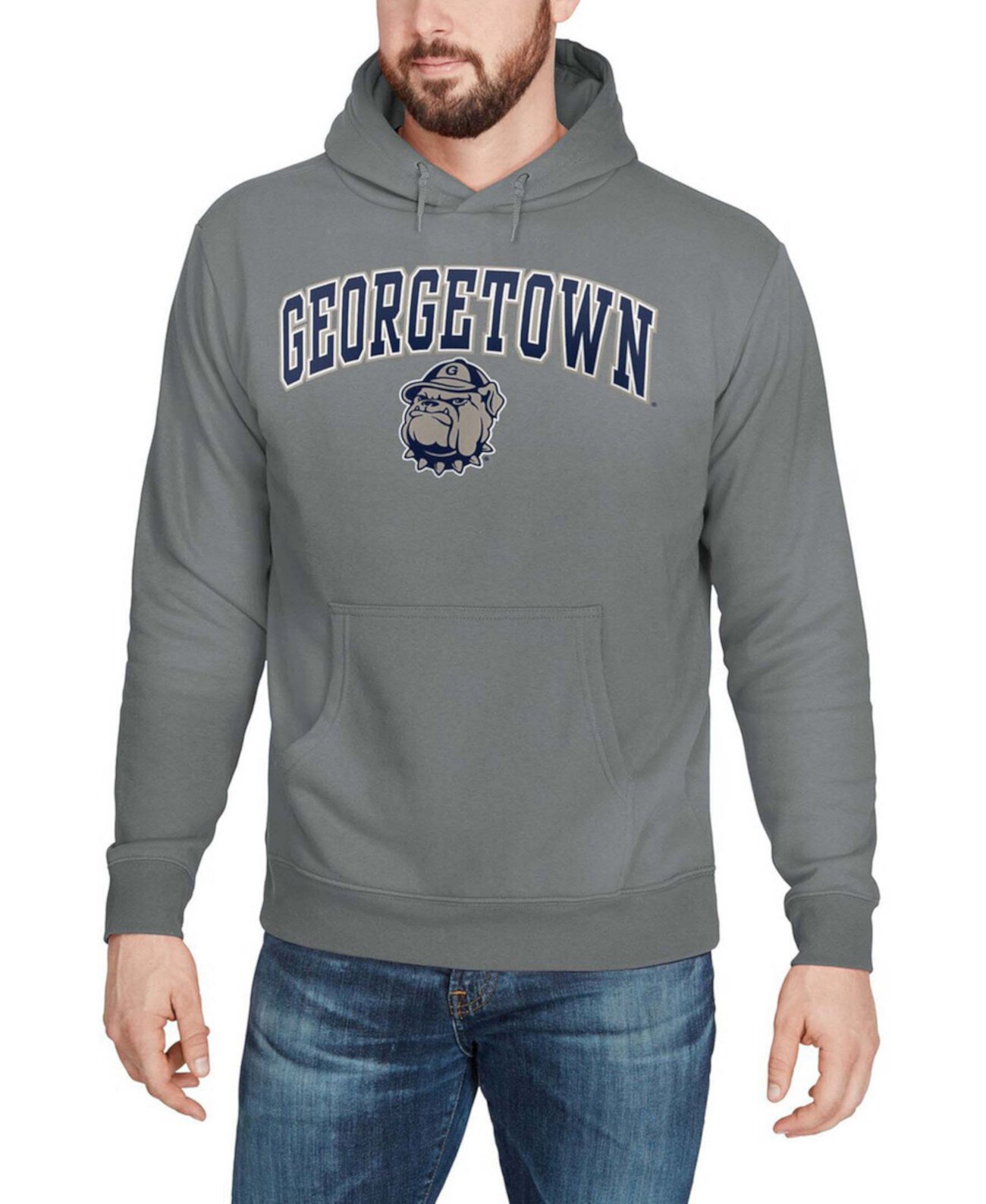 Мужская темно-серая толстовка с капюшоном Georgetown Hoyas Campus Fanatics