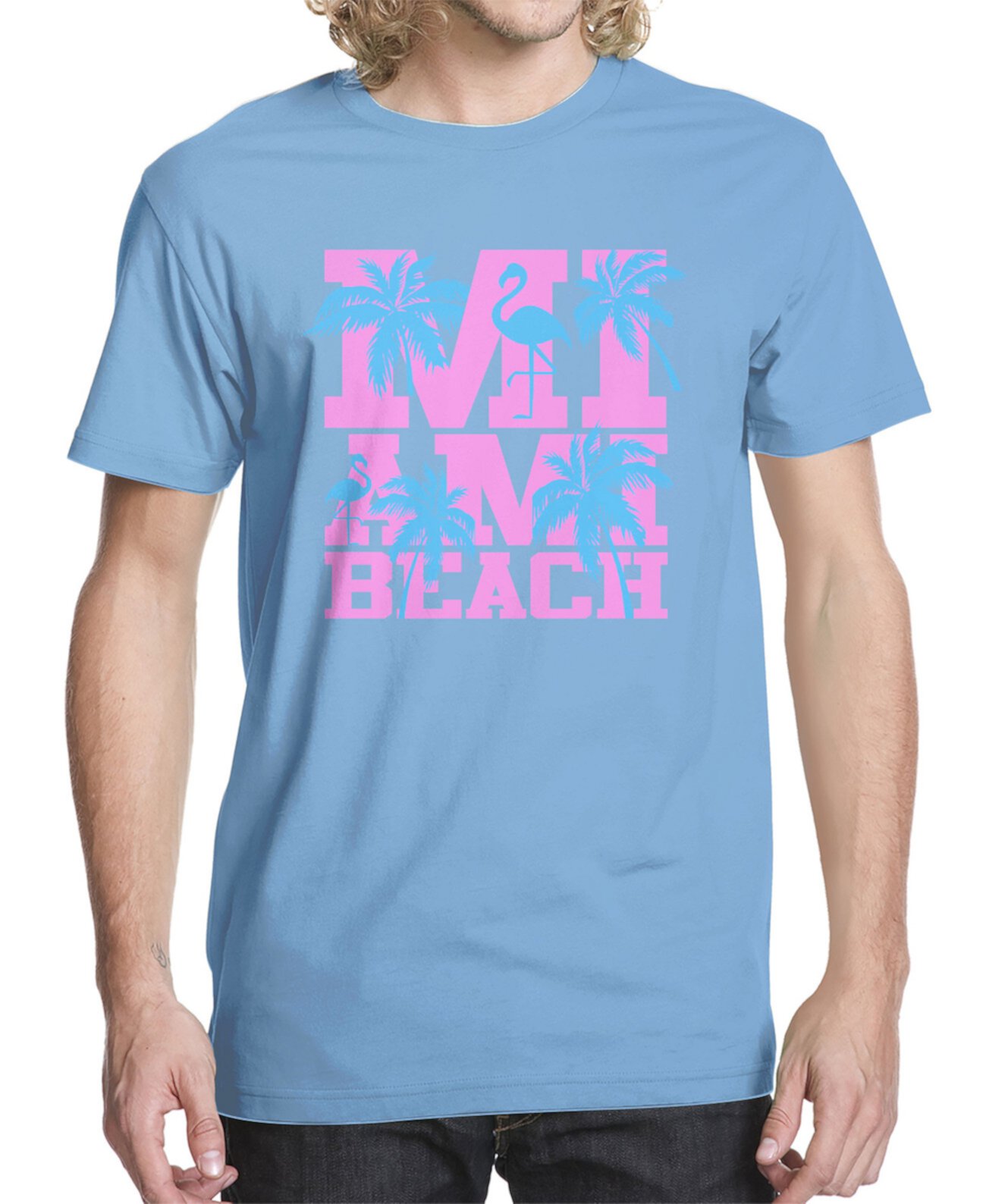 Мужская футболка с рисунком Майами-Бич Beachwood