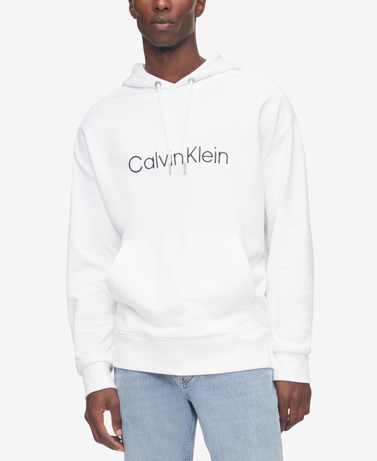 Мужская толстовка с капюшоном из френч терри с логотипом Calvin Klein