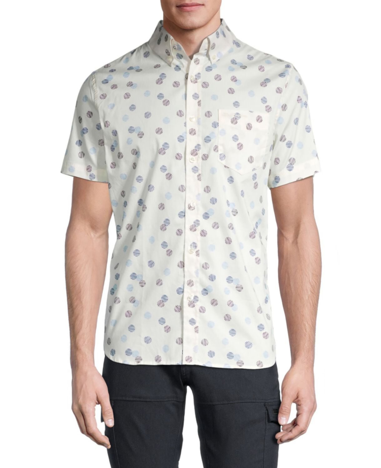 Рубашка на пуговицах с геометрическим принтом и рассыпчатым узором Soho Ben Sherman