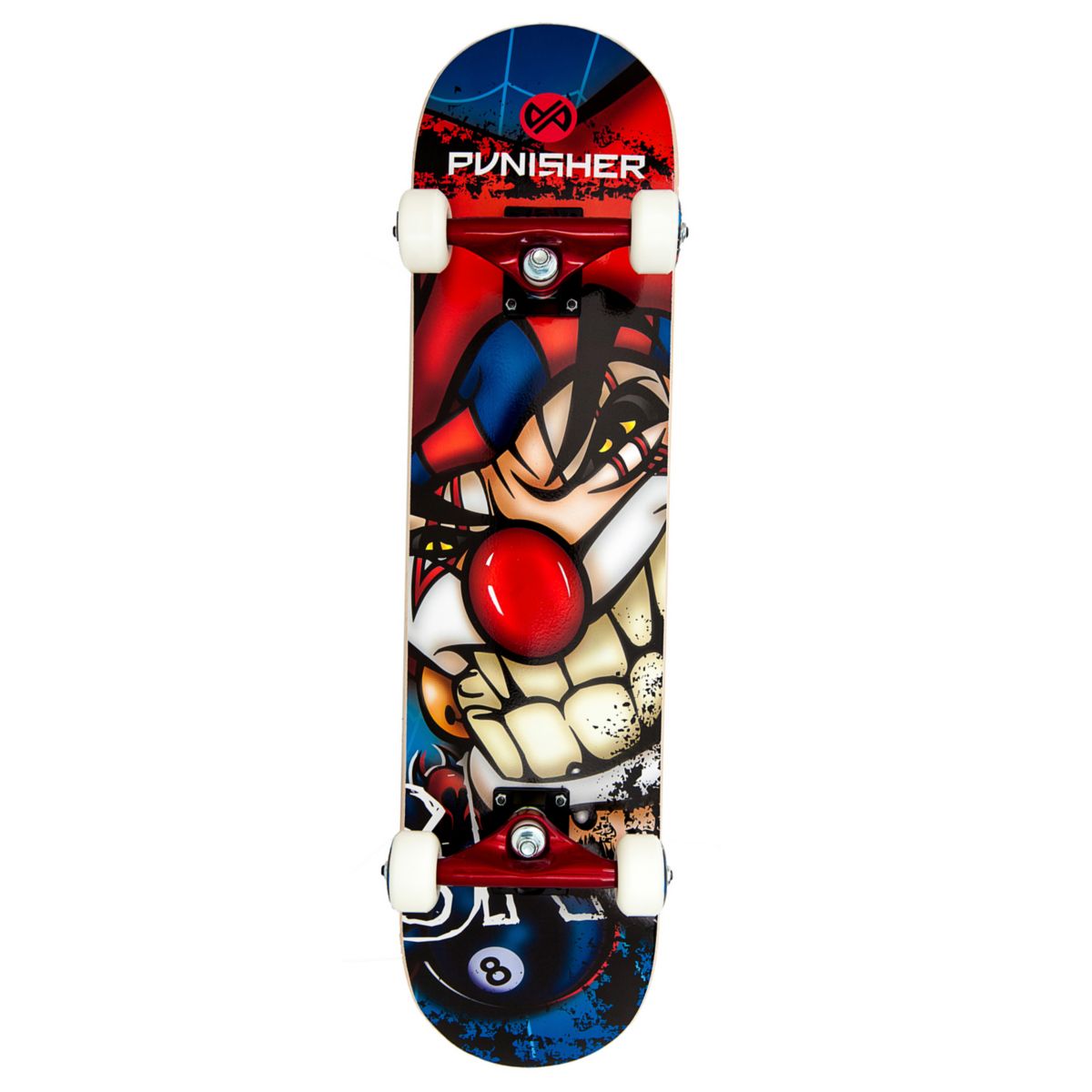 Скейтборд Jester 31 дюйм, 7-слойный канадский клен, колеса 54 x 32 мм, ABEC-7 Punisher Skateboards