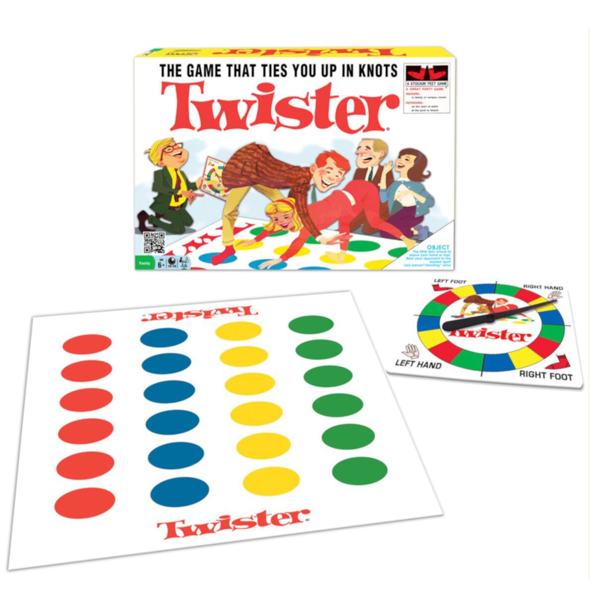 Классическая игра Twister с выигрышными ходами Winning Moves