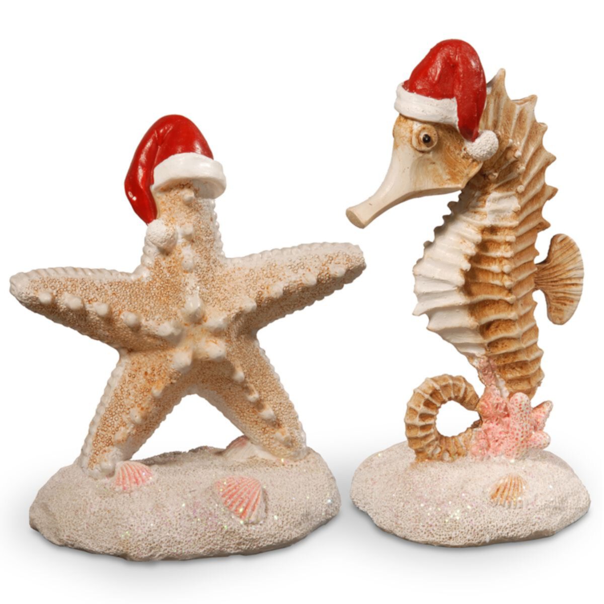 Набор из 2 предметов для рождественского декора стола из морских коньков и морских звезд National Tree Company National Tree Company