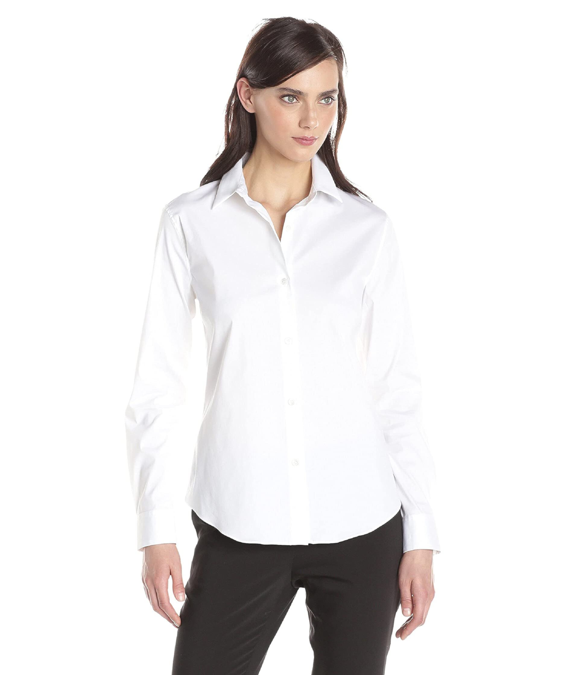 Классическая блуза на пуговицах Tenia с длинным рукавом Theory