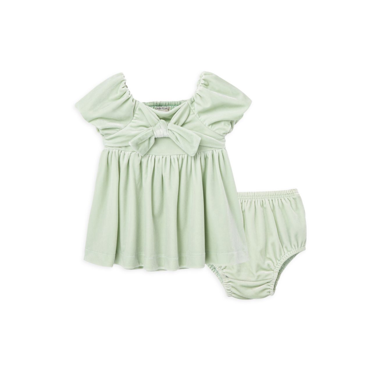 Baby Girl's Puff Sleeve Babydoll 2-Piece Dress Set Habitual