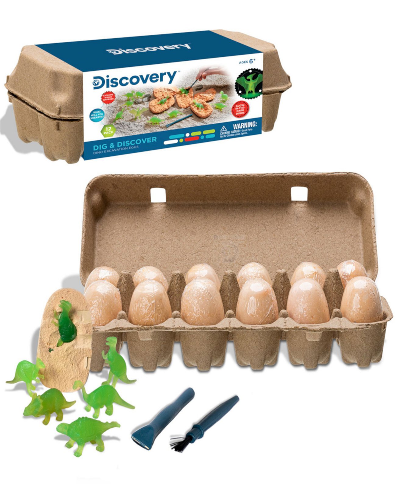 Выкопайте и откройте яйца раскопок динозавров Discovery