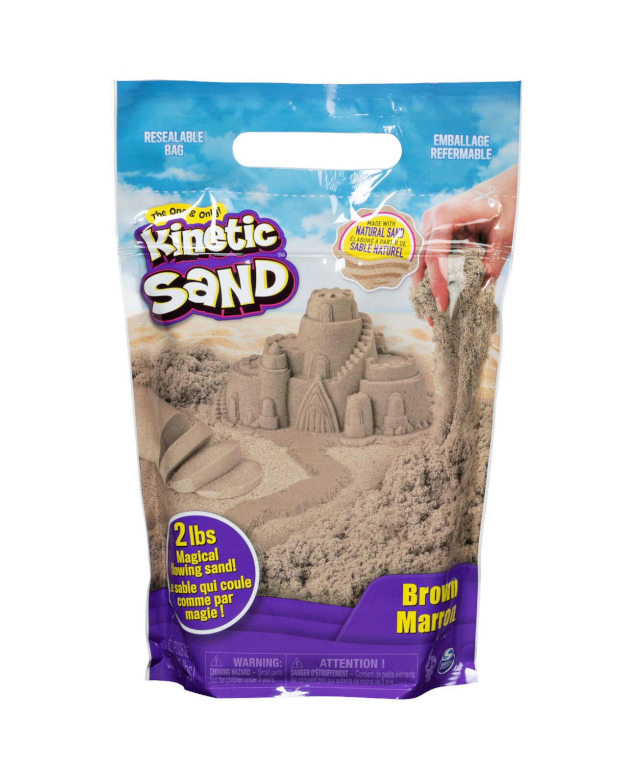 Original Moldable Sensory Play Sand, коричневый, 2 фунта Kinetic