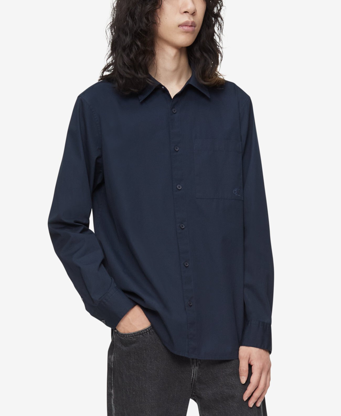 Мужская однотонная рубашка Calvin Klein