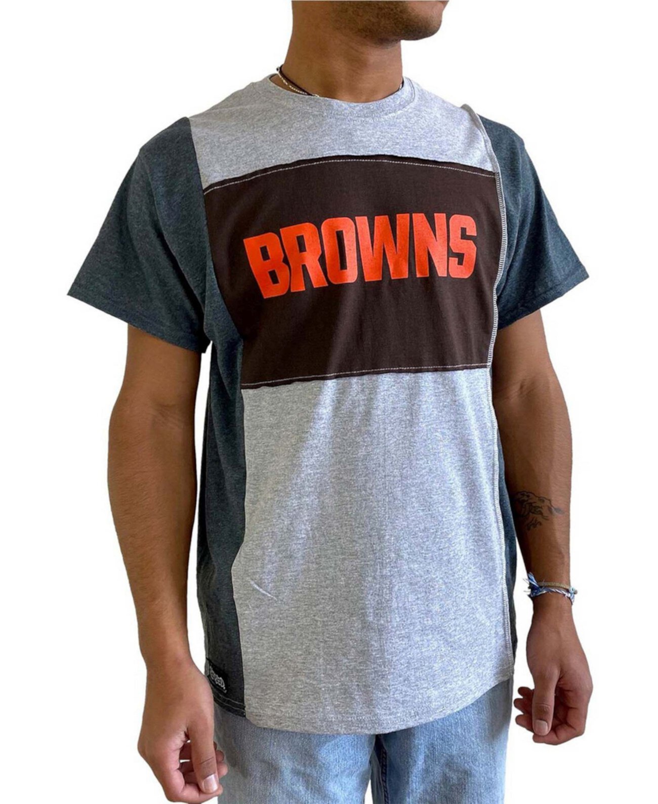 Мужская Джерси Refried Apparel Cleveland Browns Split Refried Apparel