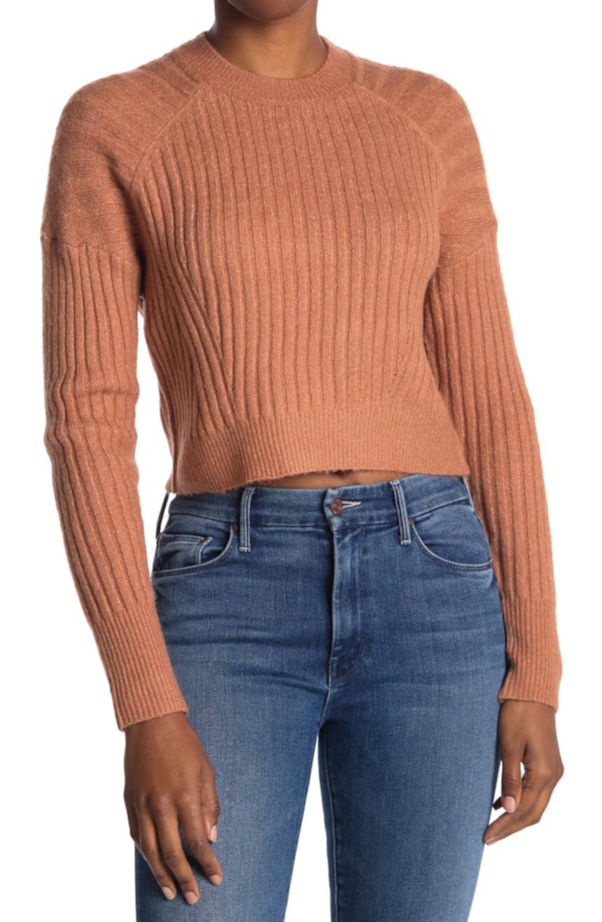 Вязаный свитер с круглым вырезом в рубчик Sophie Rue