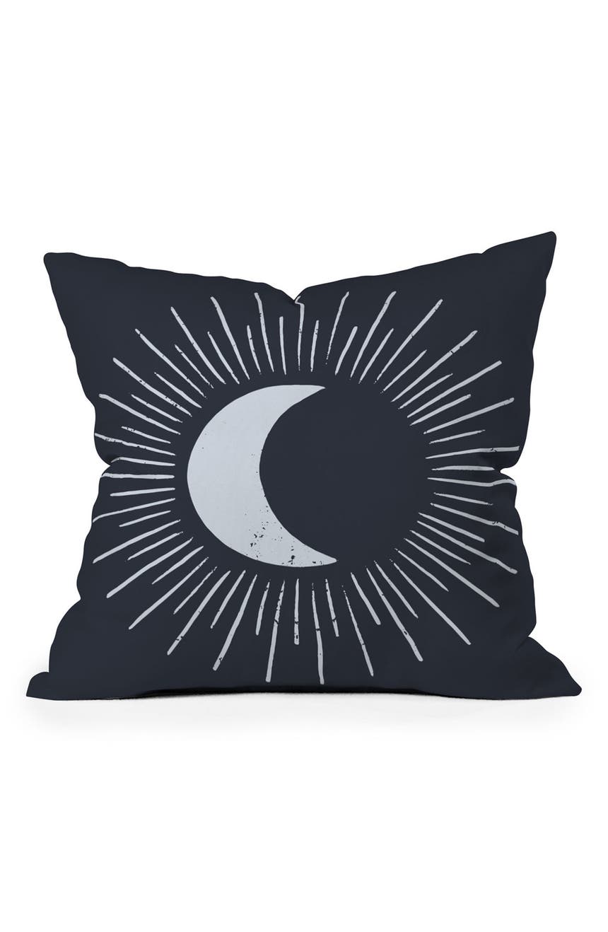 Темно-синяя декоративная подушка Avenie Nightglow Moon Deny Designs