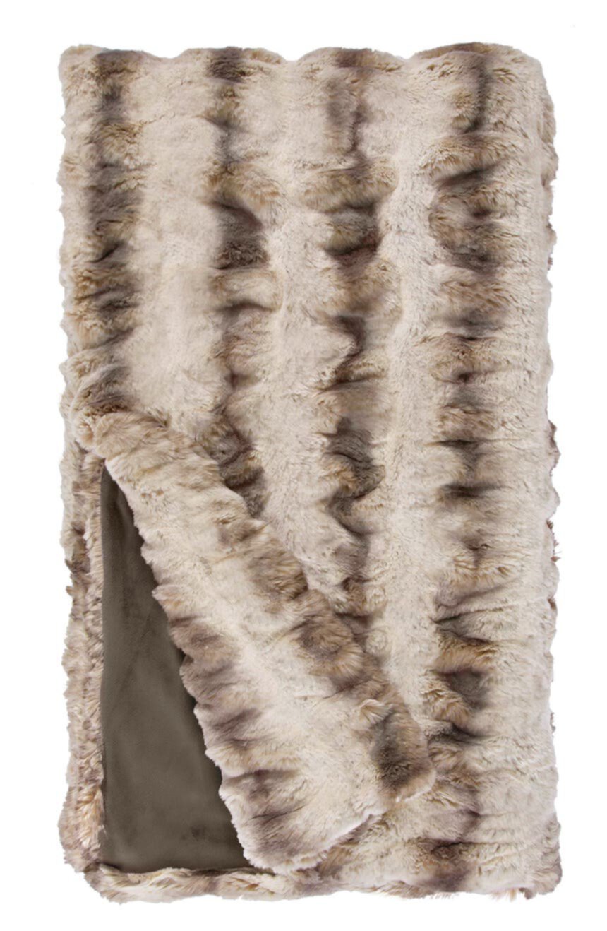 Одеяло из искусственного меха шиншиллы Couture Truffle - 60 x 60 дюймов DONNA SALYERS FABULOUS FURS