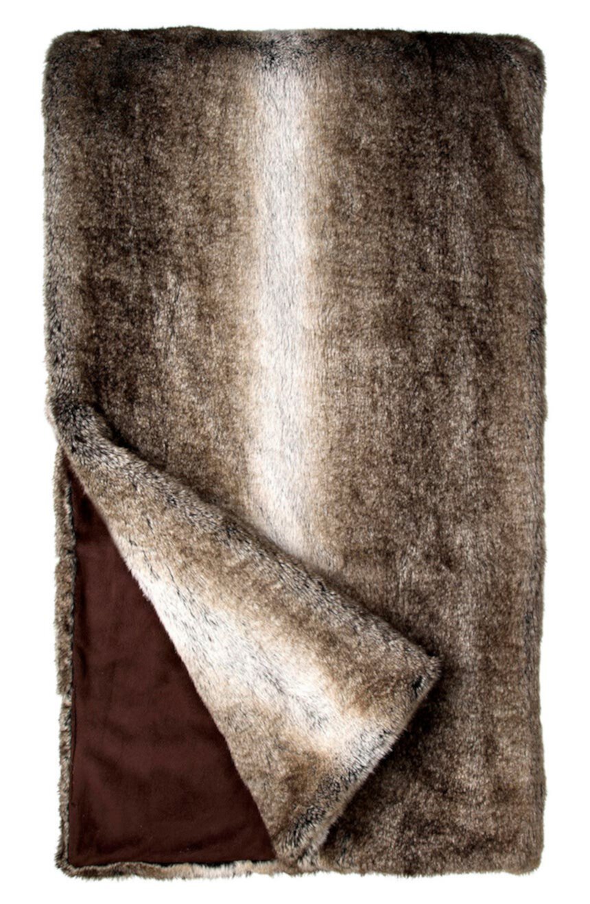 Плед из искусственного меха серого кролика серии Signature - 60 x 86 дюймов DONNA SALYERS FABULOUS FURS
