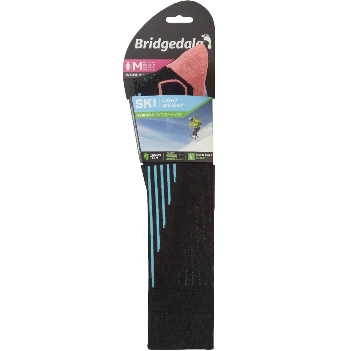 Легкие лыжные носки Endurance Over-Calf из шерсти мериноса Bridgedale