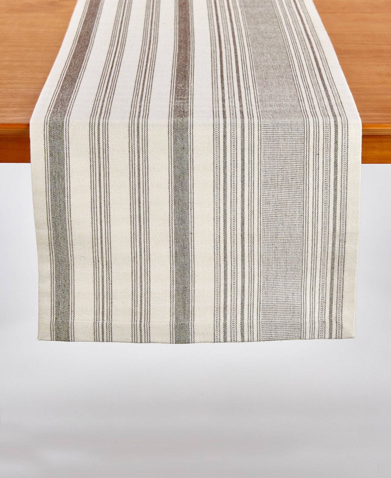 Скатерть Hammond Stripe из березы, 72 x 14 дюймов Tableau