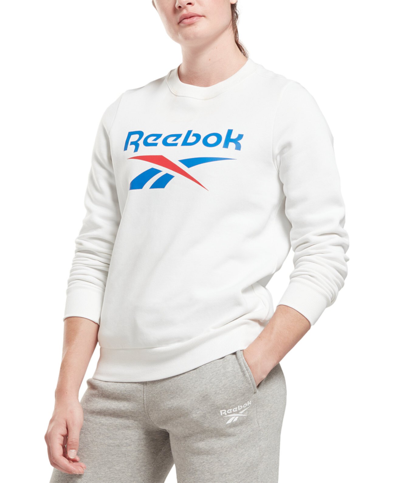 Женская флисовая толстовка с круглым вырезом и логотипом Identity Reebok