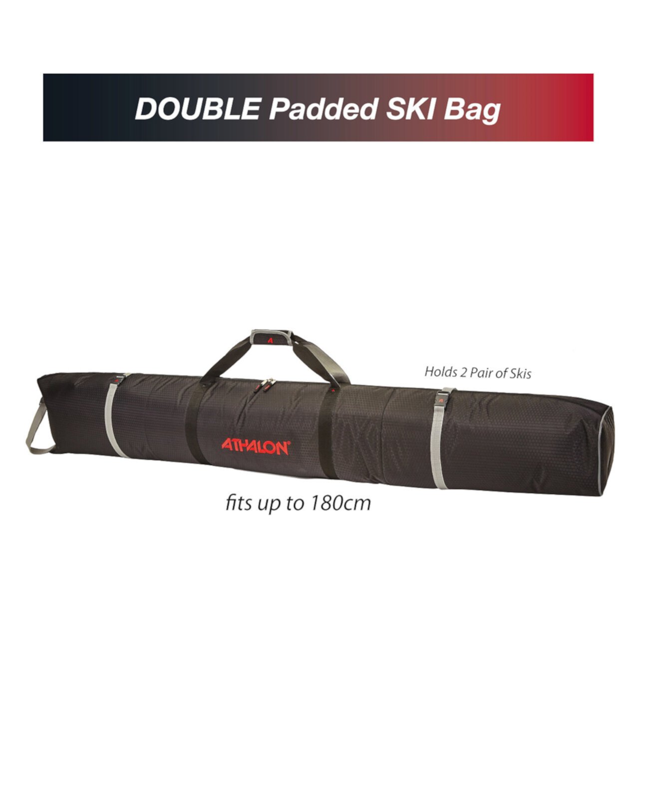 Двойная сумка для лыж с подкладкой Athalon