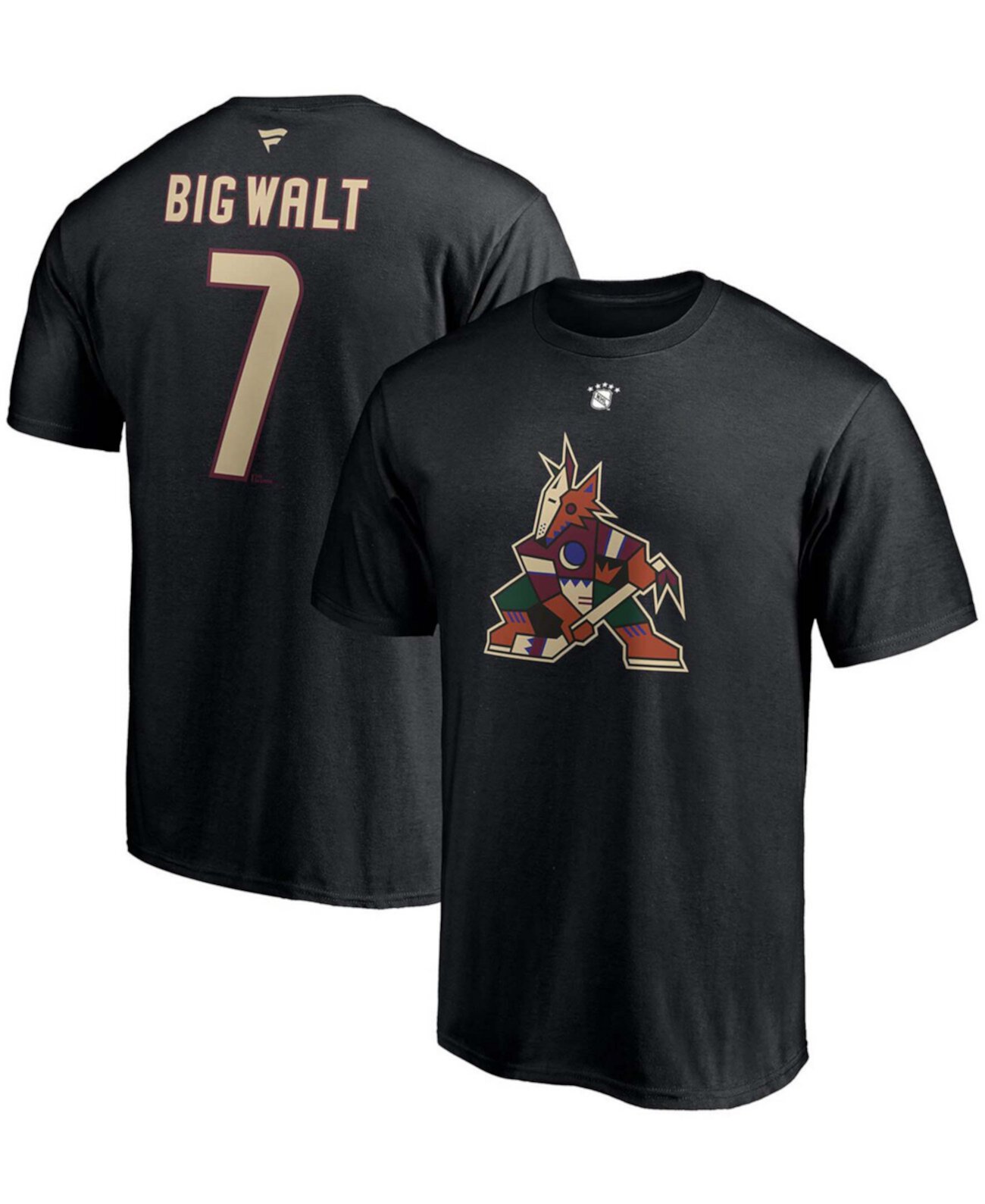 Мужская футболка Keith Tkachuk Black Arizona Coyotes Authentic Stack с ником в отставке с номером игрока Fanatics
