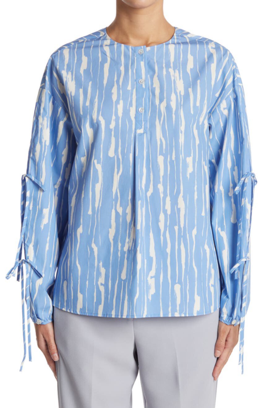 Блузка с длинным рукавом и абстрактным принтом Jason Wu