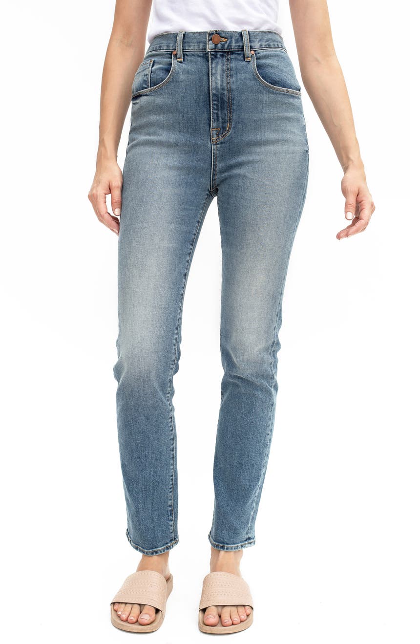 Джинсовые узкие джинсы Twiggy с высокой талией FIDELITY DENIM