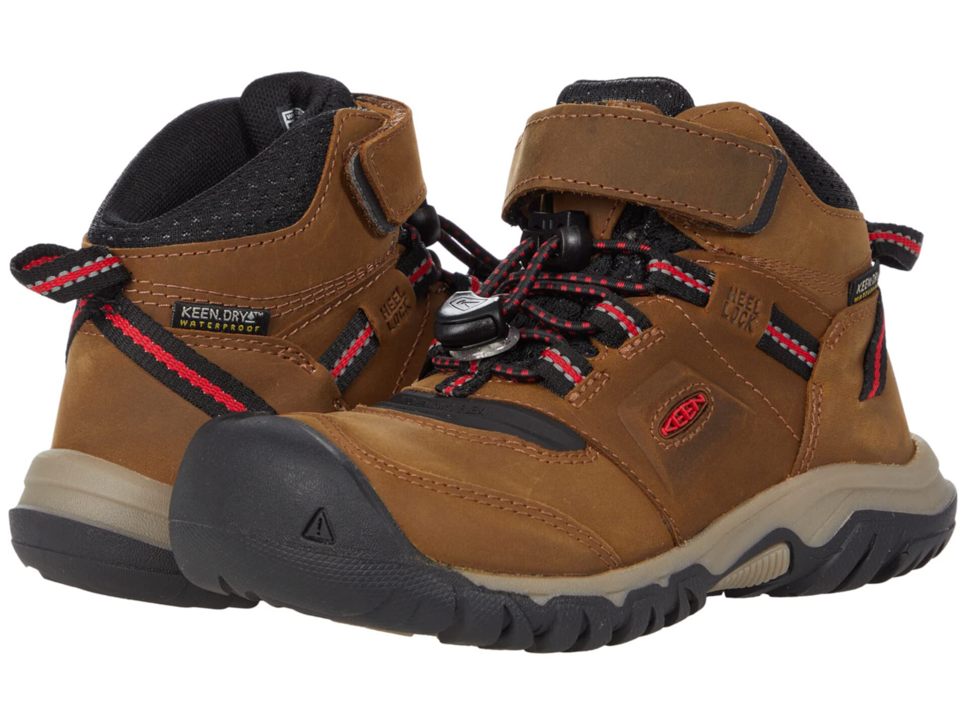 Детские походные ботинки Keen Kids Ridge Flex Mid WP с водонепроницаемой конструкцией и системой шнуровки Keen Kids