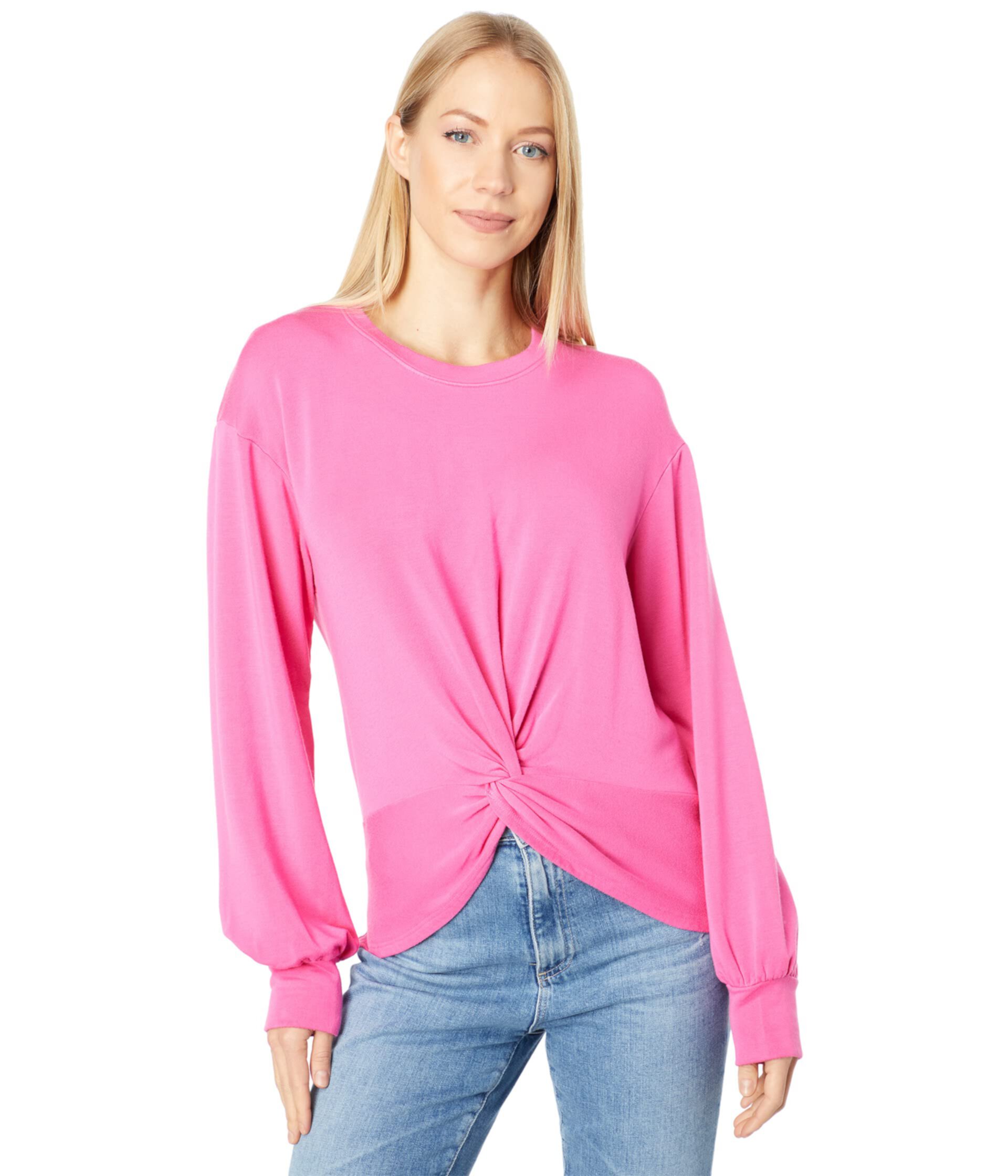 Twist-Front Sweatshirt Sundry