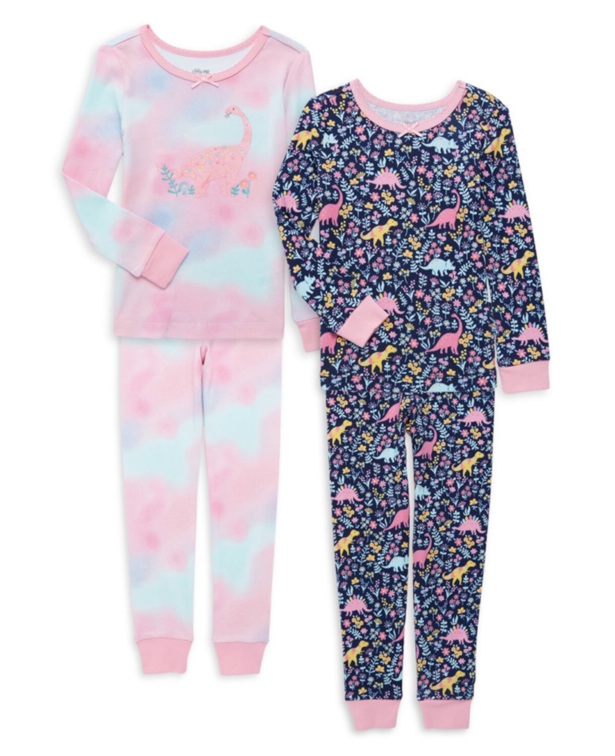 Пижама Dino из 4 предметов для маленьких девочек Little Me
