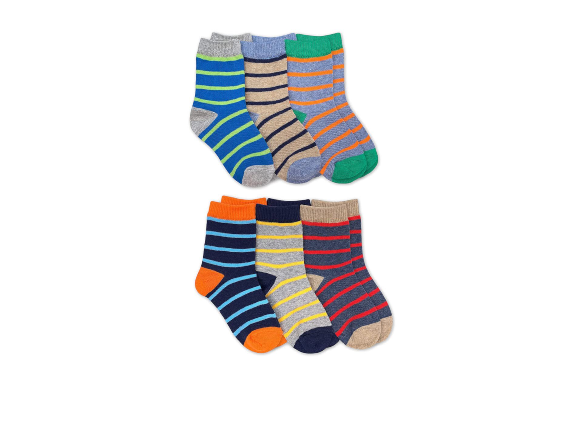 Набор из 6 пар носков с круглым вырезом в полоску (Младенцы / Малыши / Маленькие дети / Старшие дети) Jefferies Socks