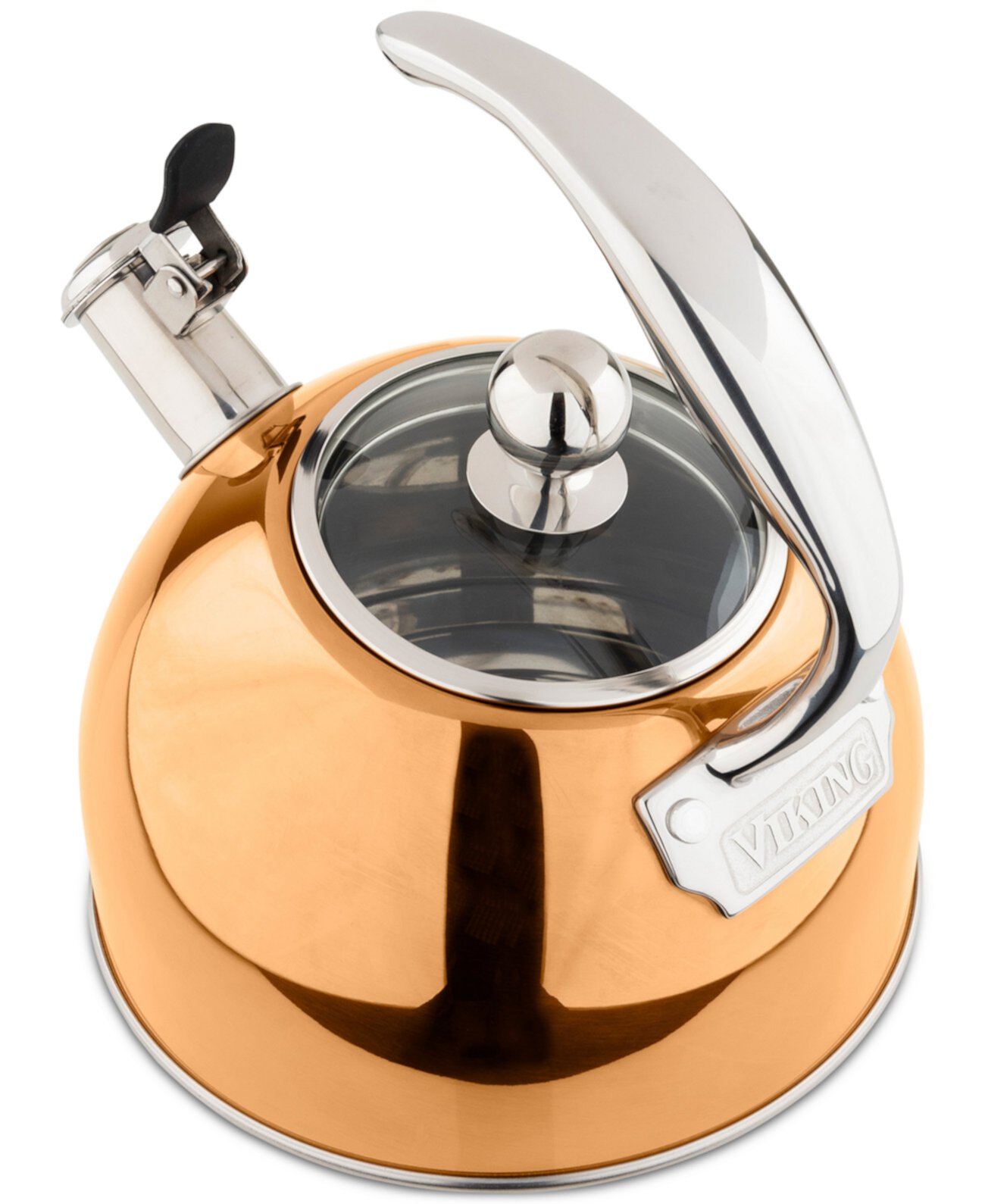 Stainless Steel 2.6-Qt. Copper Tea Kettle with Copper Handle Viking