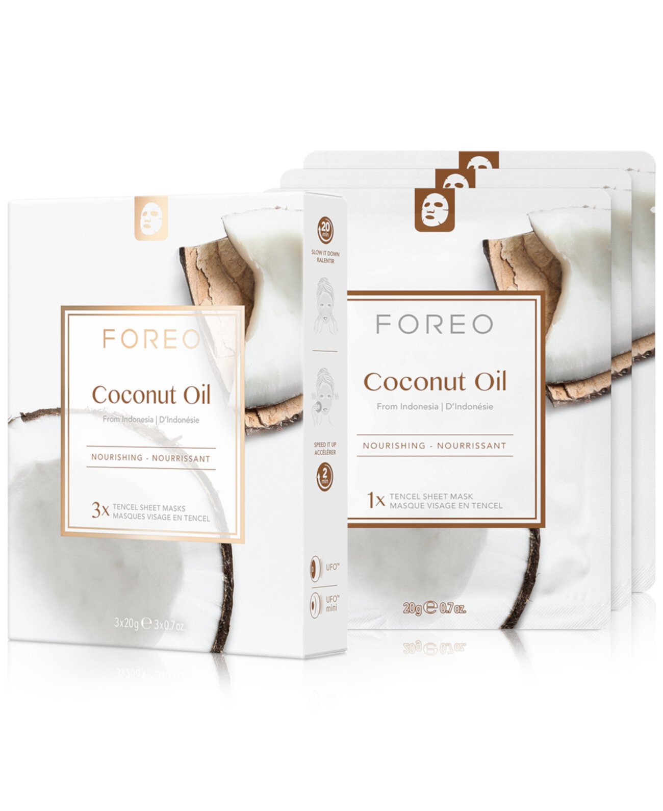 Маска Farm To Face Sheet Mask - Coconut Oil, 3-Pk. FOREO