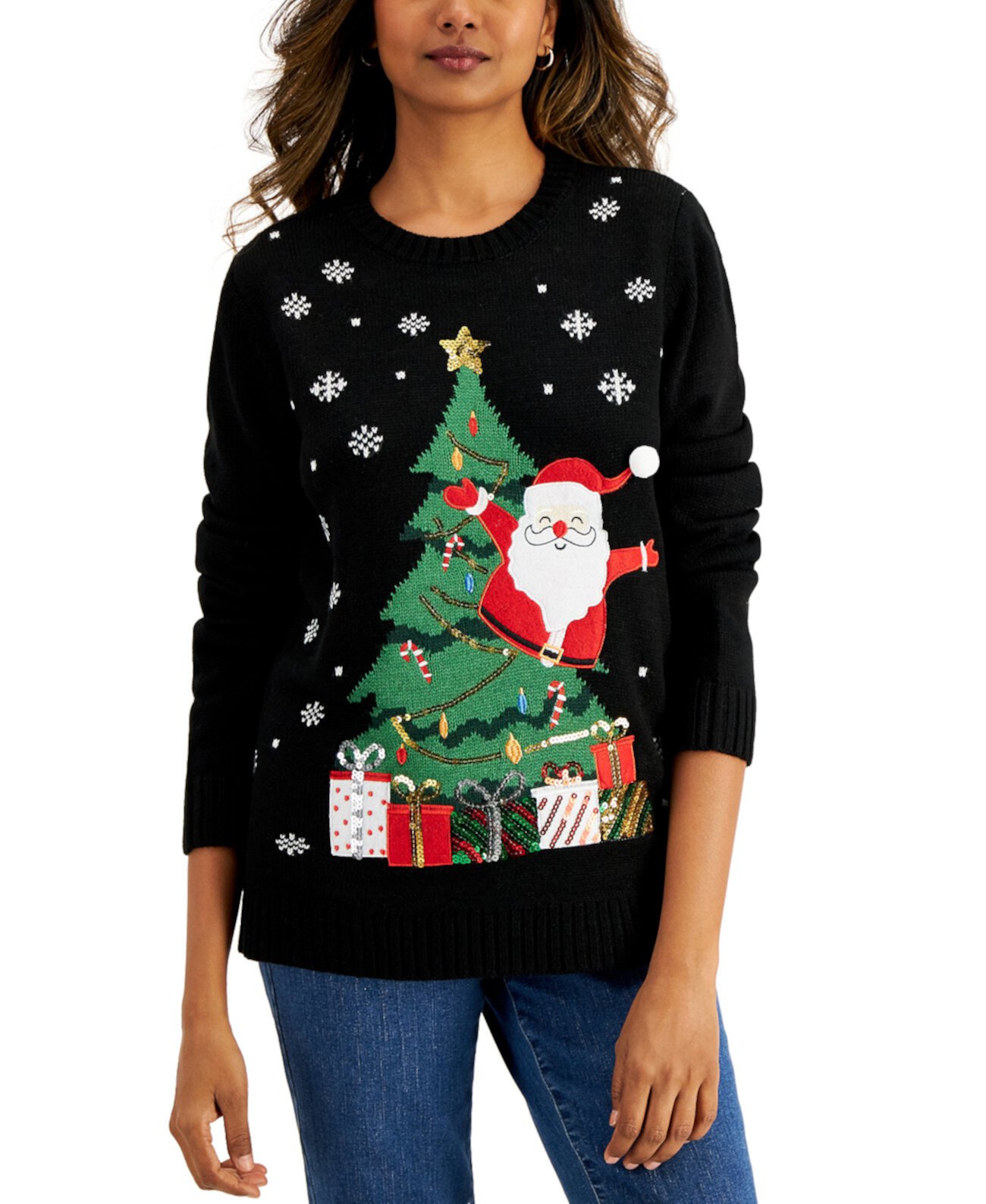 Украшенный свитер Санта-Клауса, созданный для Macy's Karen Scott
