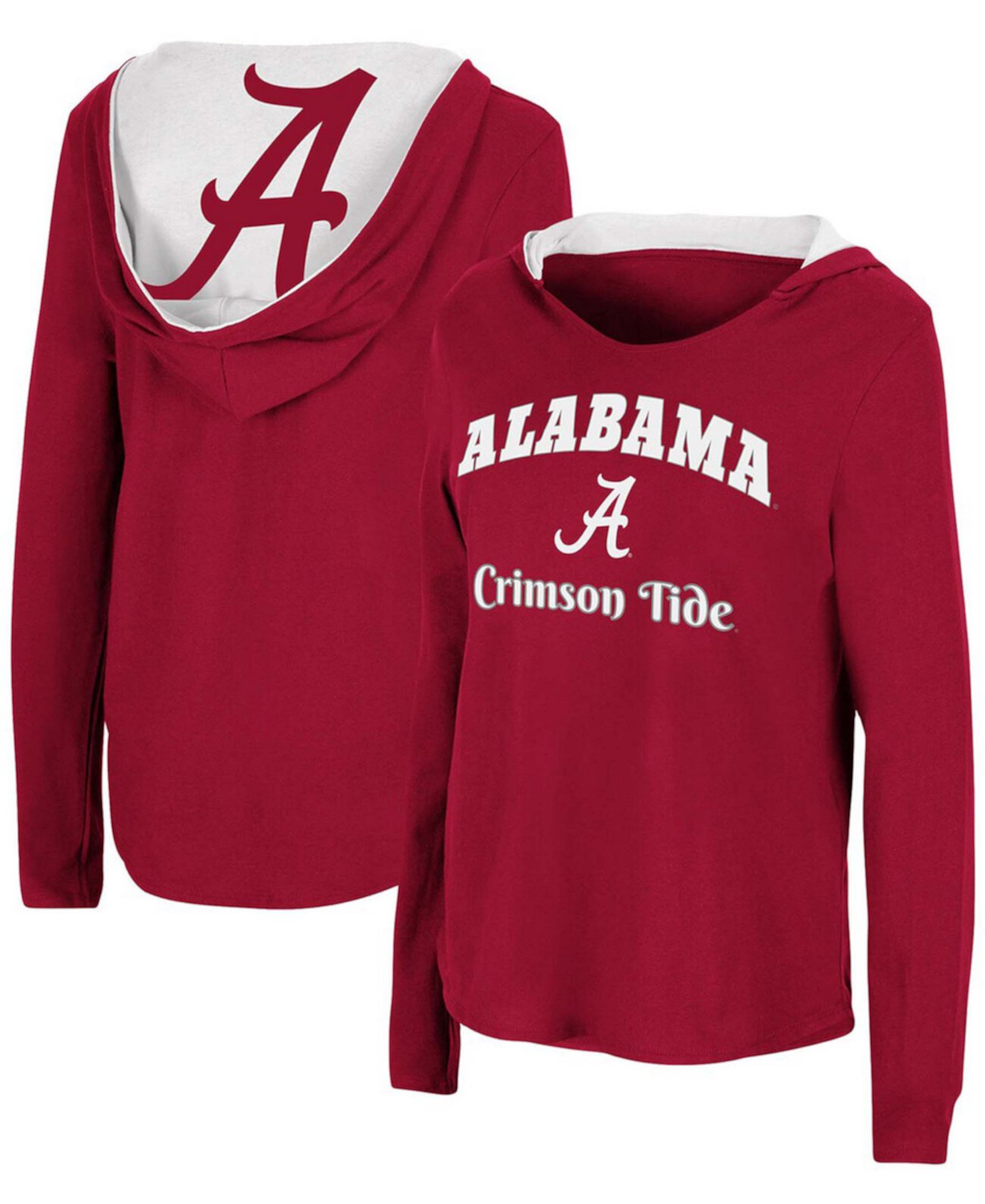 Женское худи Crimson Alabama Crimson Tide Catalina с длинными рукавами и принтом Colosseum