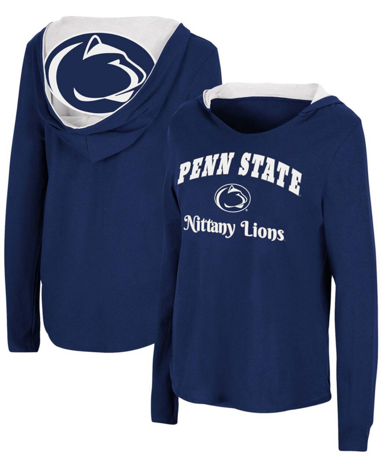 Женское худи с длинными рукавами и графикой Penn State Nittany Lions, 100% хлопок Colosseum