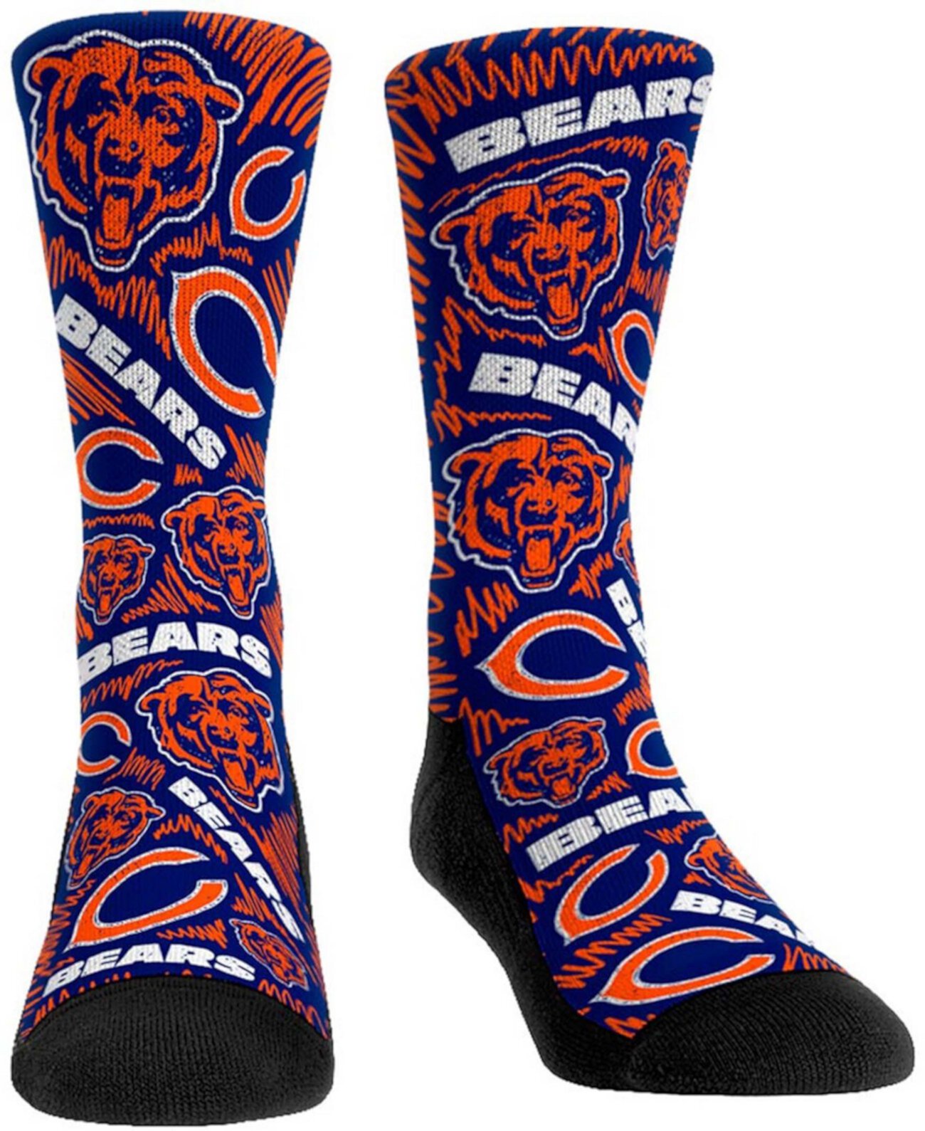 Женские носки с логотипом Chicago Bears с несколькими круглыми вырезами Rock 'Em
