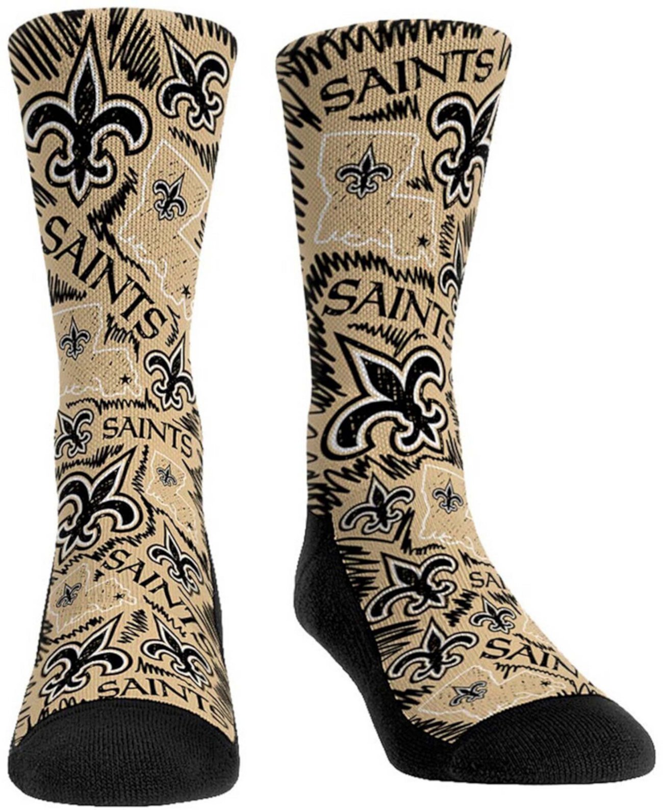 Женские носки с круглым вырезом и логотипом New Orleans Saints Rock 'Em