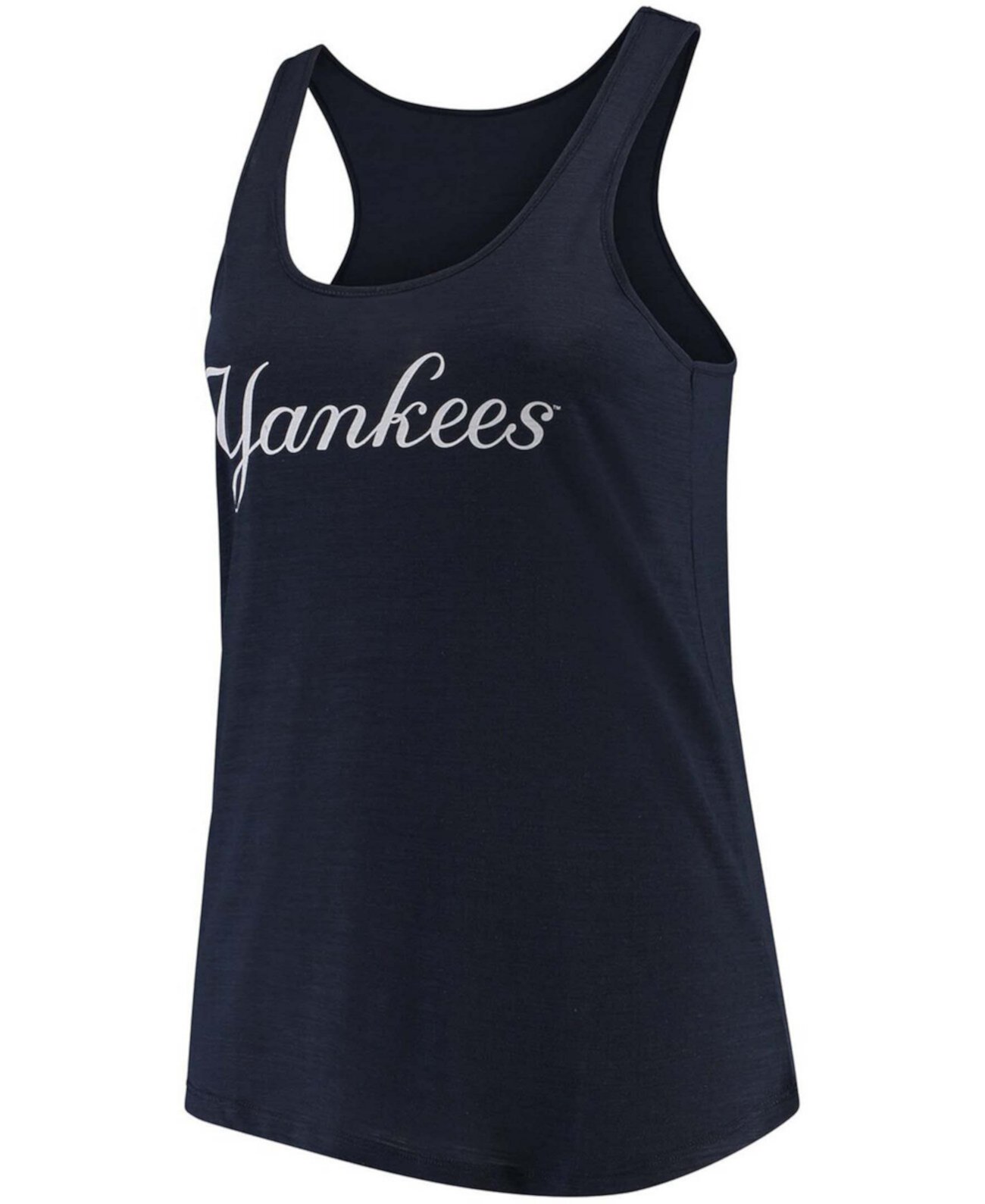 Женская темно-синяя майка больших размеров New York Yankees Swing For The Fences Racerback Soft As A Grape