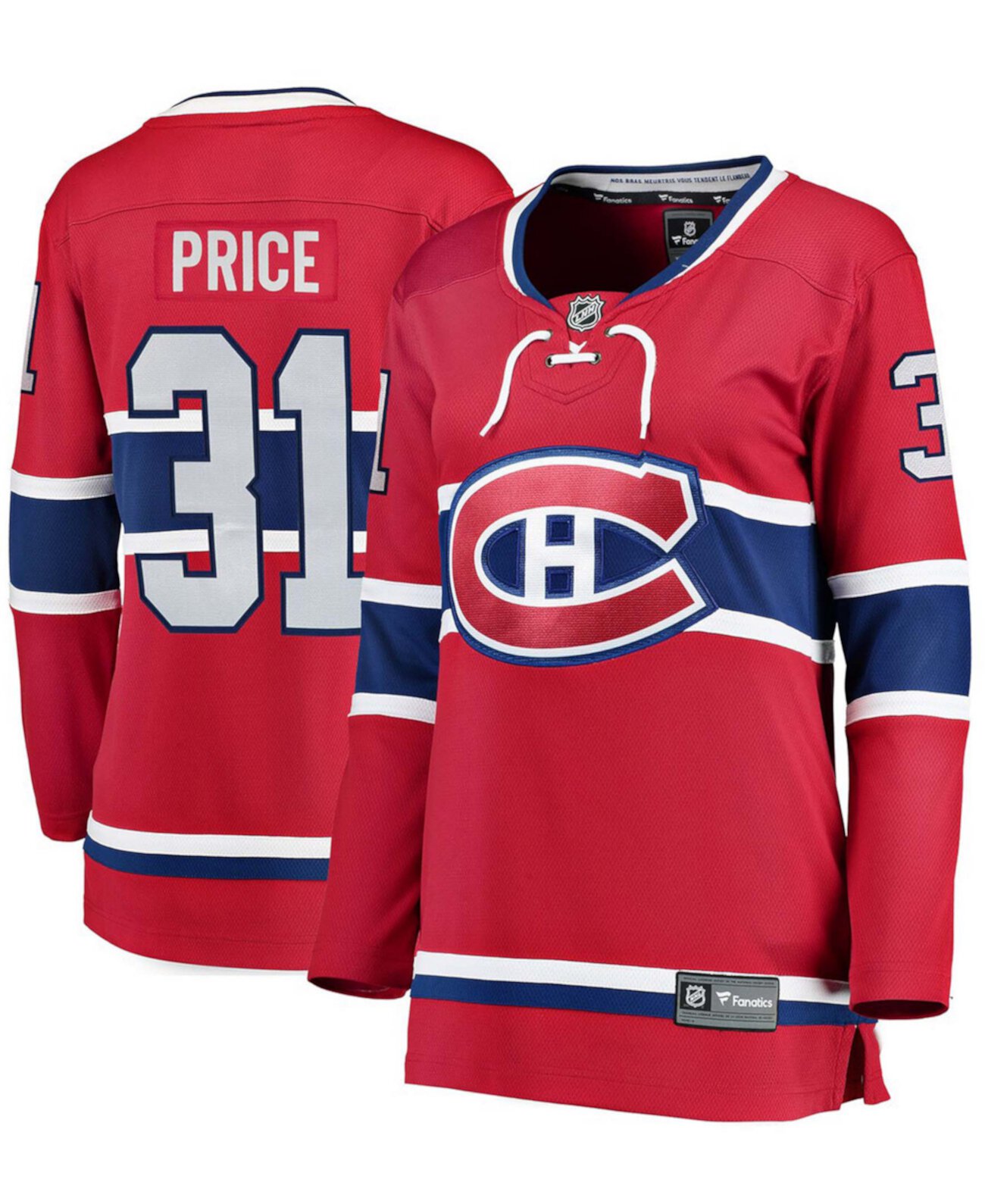 Женская футболка Carey Price Red Montreal Canadiens Home Breakaway Player Fanatics