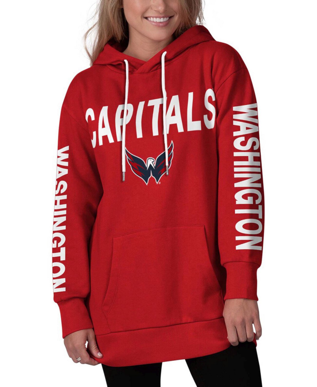 Женский красный худи-пуловер Washington Capitals Extra Inning G-III