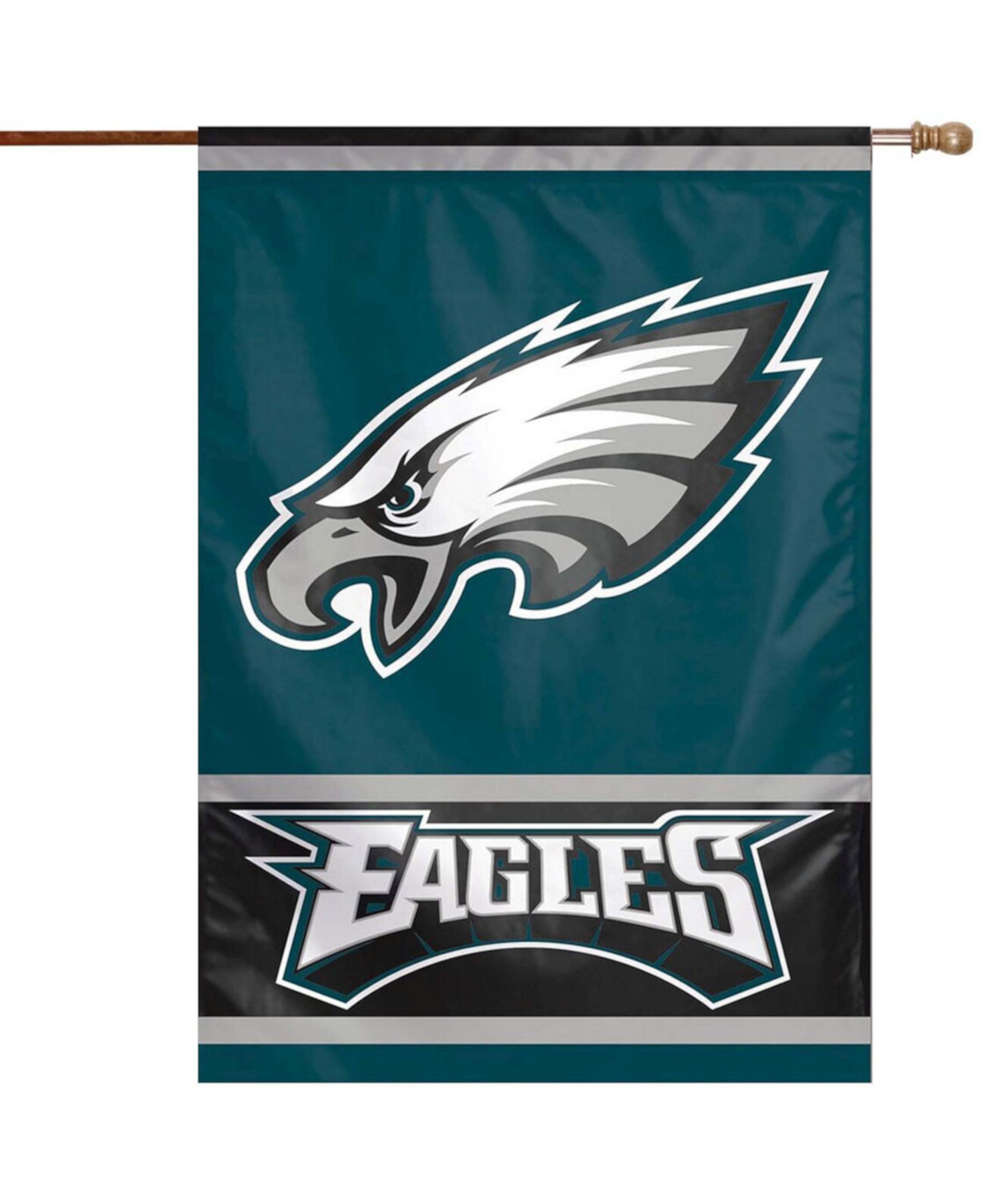 Односторонний вертикальный баннер с основным логотипом Multi Philadelphia Eagles 28 дюймов x 40 дюймов Wincraft