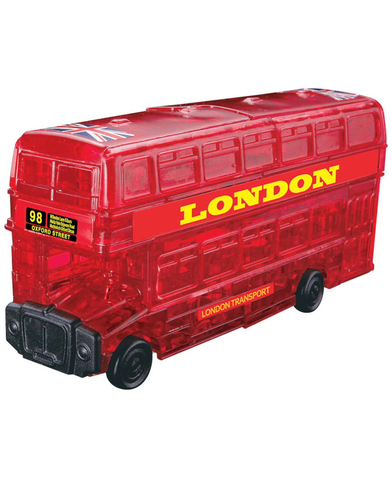 3D-пазл с кристаллами - Лондонский автобус, красный - 53 шт. Areyougame