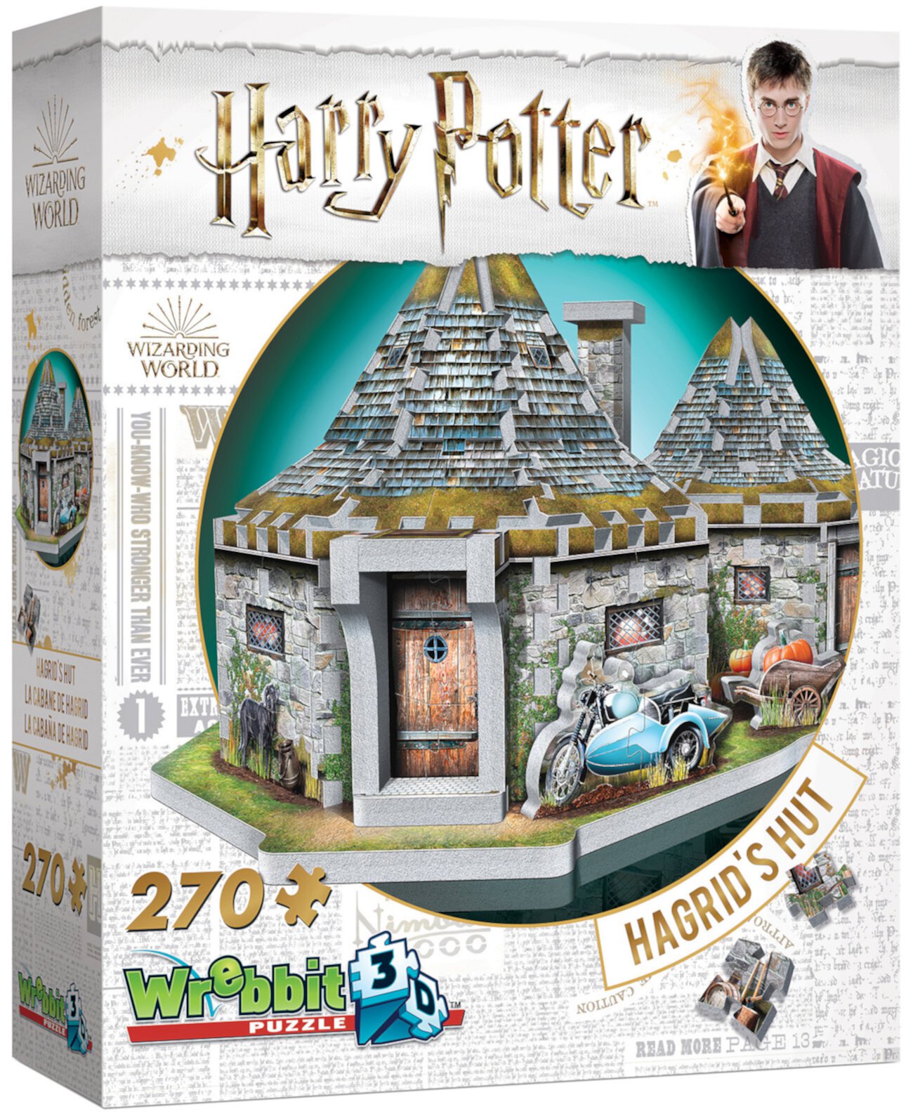 Коллекция Гарри Поттера - 3D-пазл «Хижина Хагрида» - 270 предметов Wrebbit