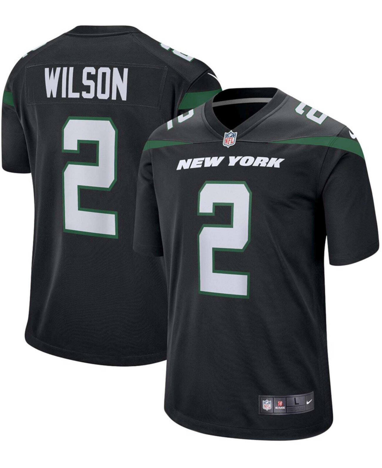 Мужская футболка Zach Wilson Black New York Jets Alternate 2021 NFL Draft First Round Game Jersey Nike