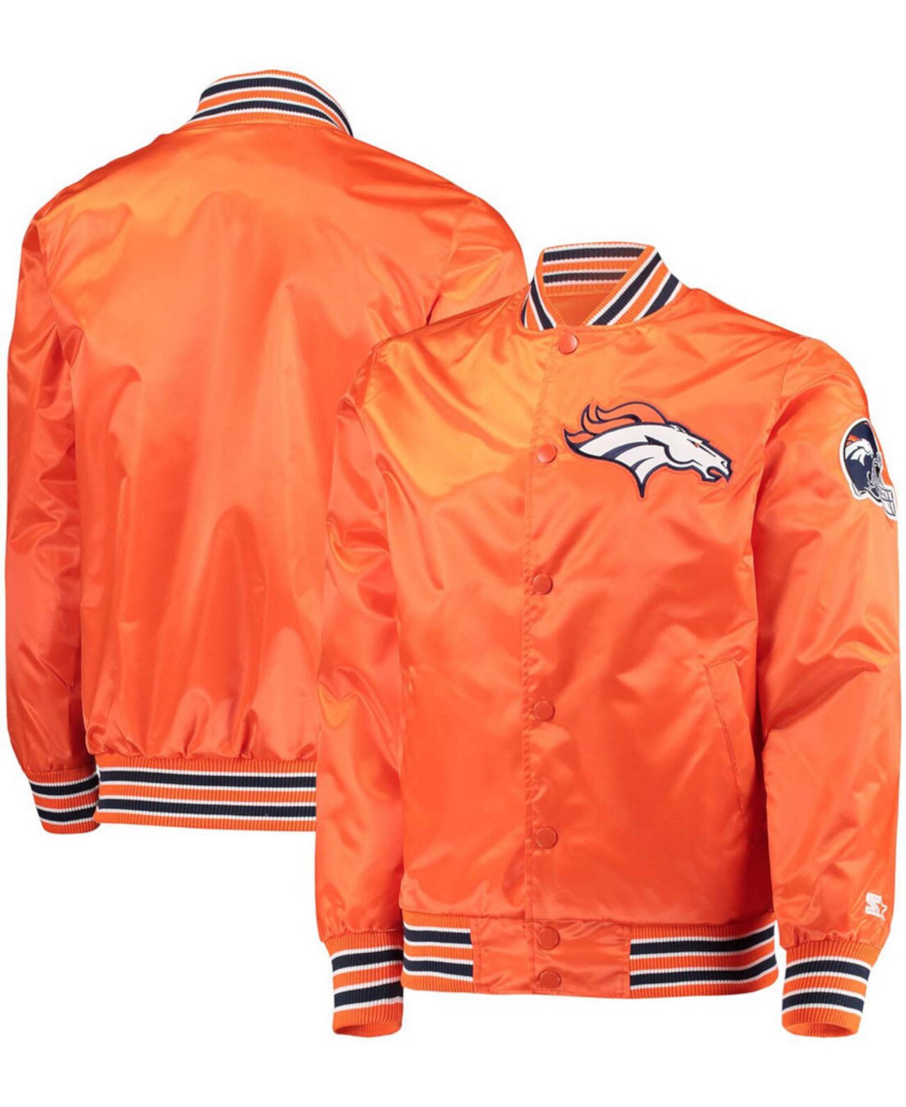 Оранжевая мужская куртка Denver Broncos Retro The Diamond Full-Snap Starter