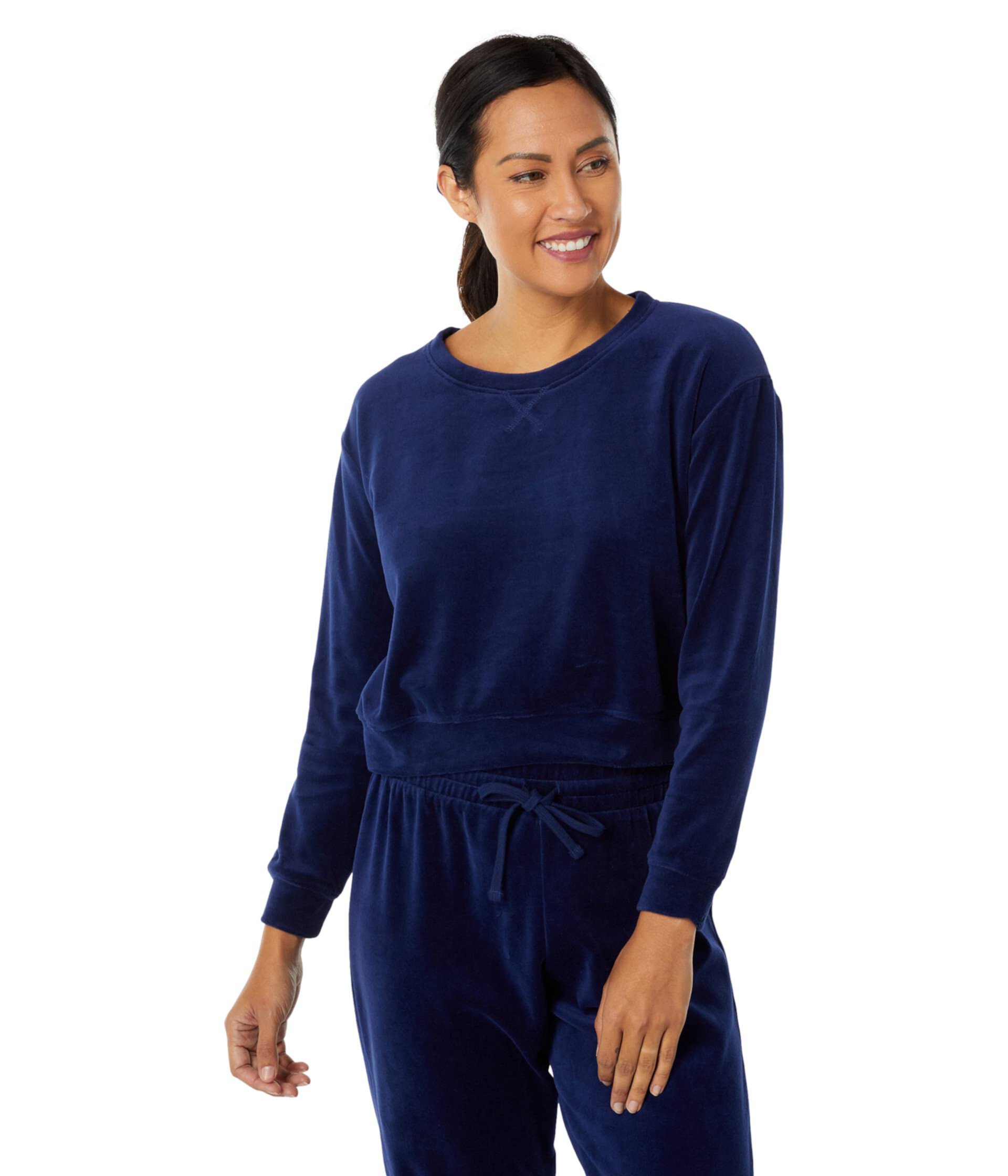 Sundown Jada Velour Pullover Sweatshirt Splendid