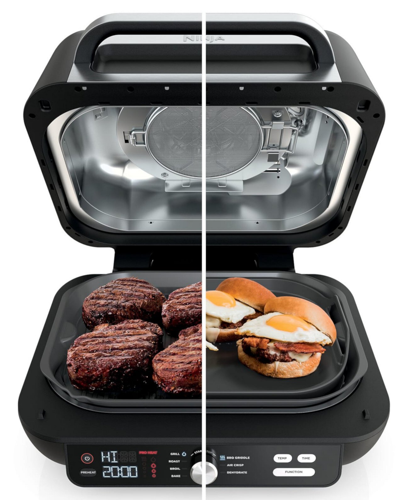 IG601 Foodi ™ XL Pro Indoor Grill & Griddle, фритюрница на 4 кварты, жаркое, запекание, обезвоживание и жарение, IG601 Ninja