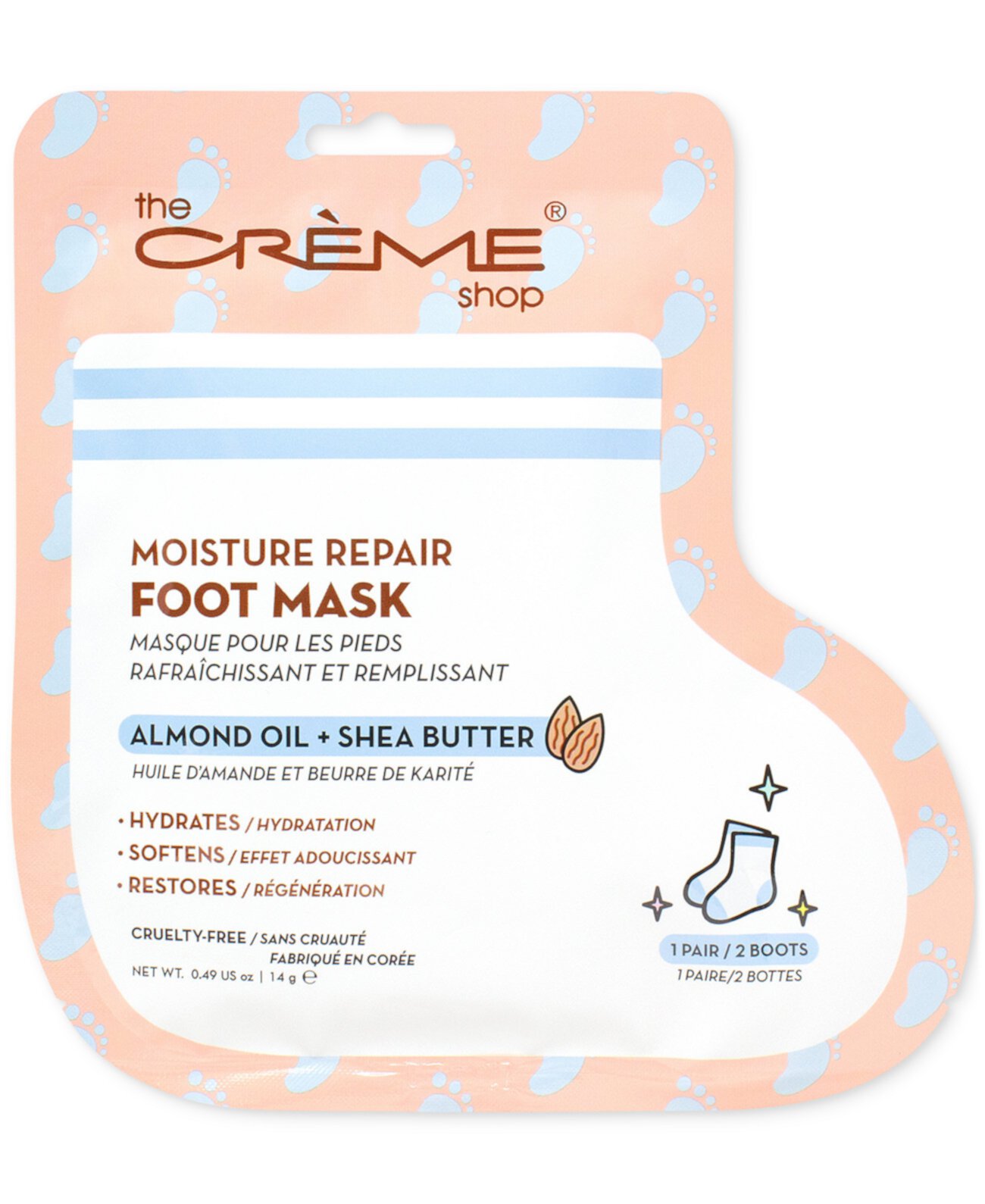 Увлажняющая восстанавливающая маска для ног, 3 шт. The Creme Shop