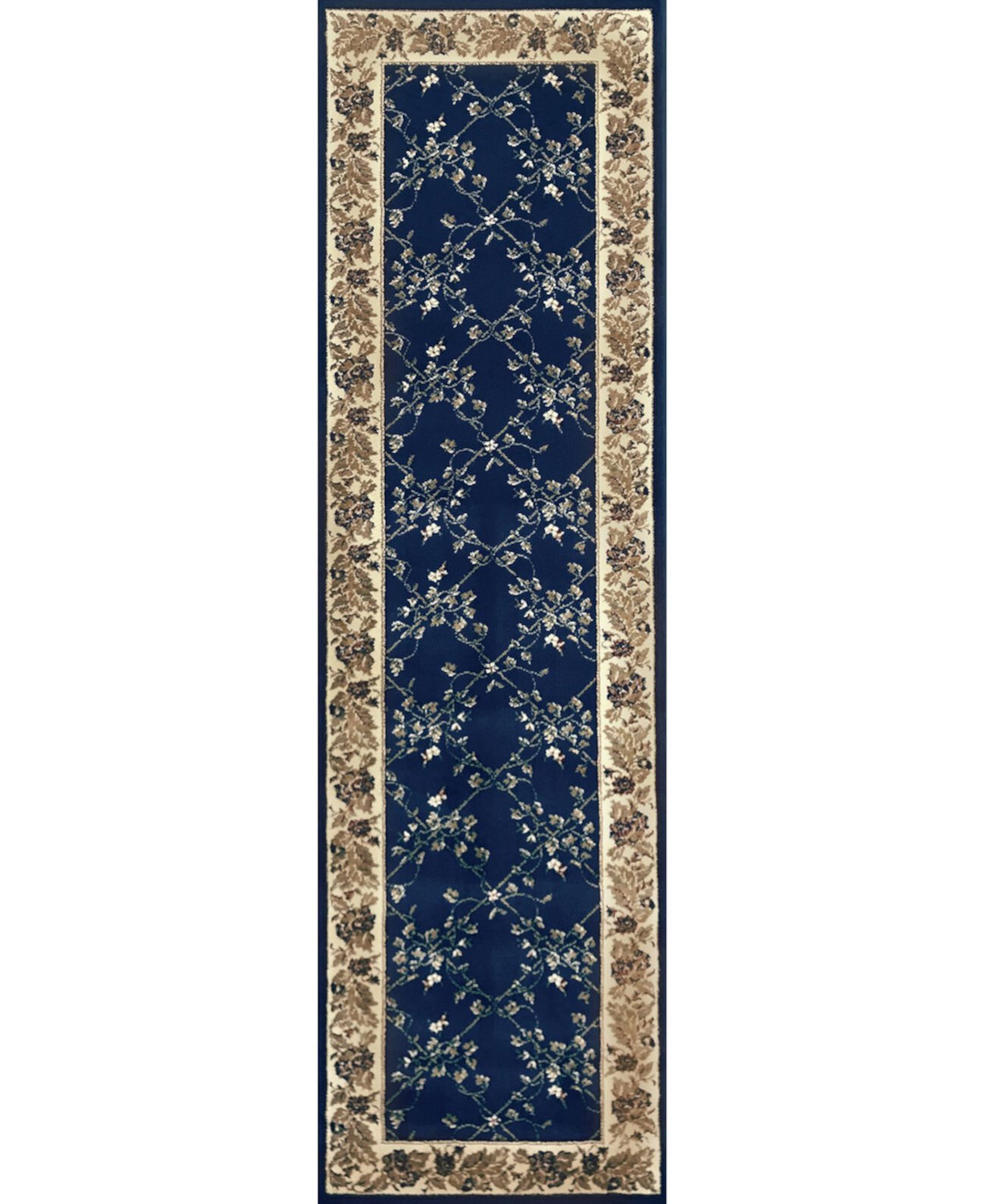ЗАКРЫТИЕ! 1590/4004/NAVY Pesaro Синий коврик размером 2 фута 2 x 7 футов 7 дюймов KM Home