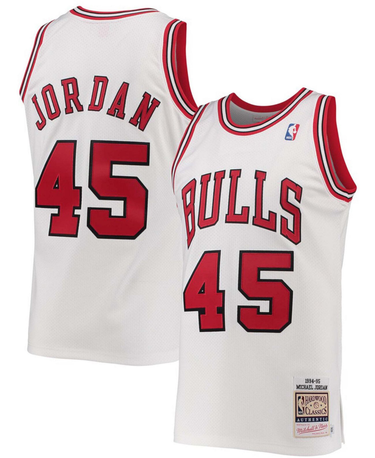 Мужская майка Michael Jordan White Chicago Bulls 1994-95 Hardwood Classics Authentic Player Jersey Mitchell & Ness